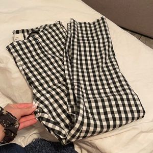 Checkered black and white pants